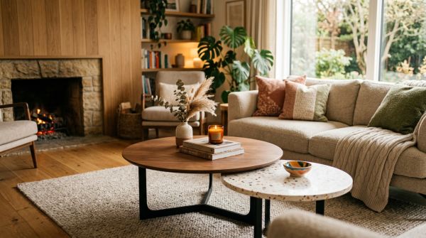 6 tables basses modernisées pour égayer votre salon chaleureux